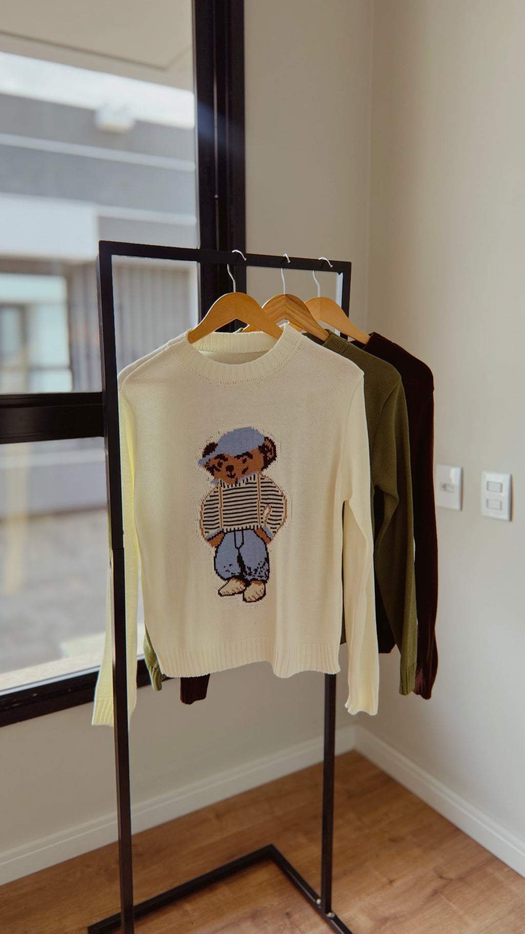 🧸 Tricô Teddy Preppy – Inspiração Ralph Lauren