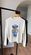 🧸 Tricô Teddy Preppy – Inspiração Ralph Lauren
