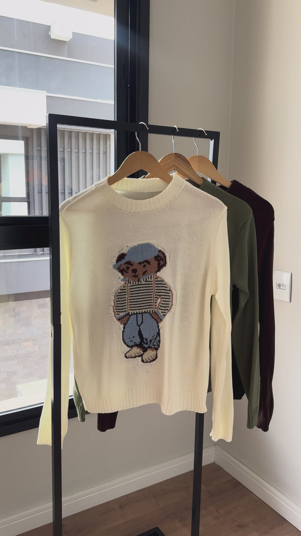 🧸 Tricô Teddy Preppy – Inspiração Ralph Lauren
