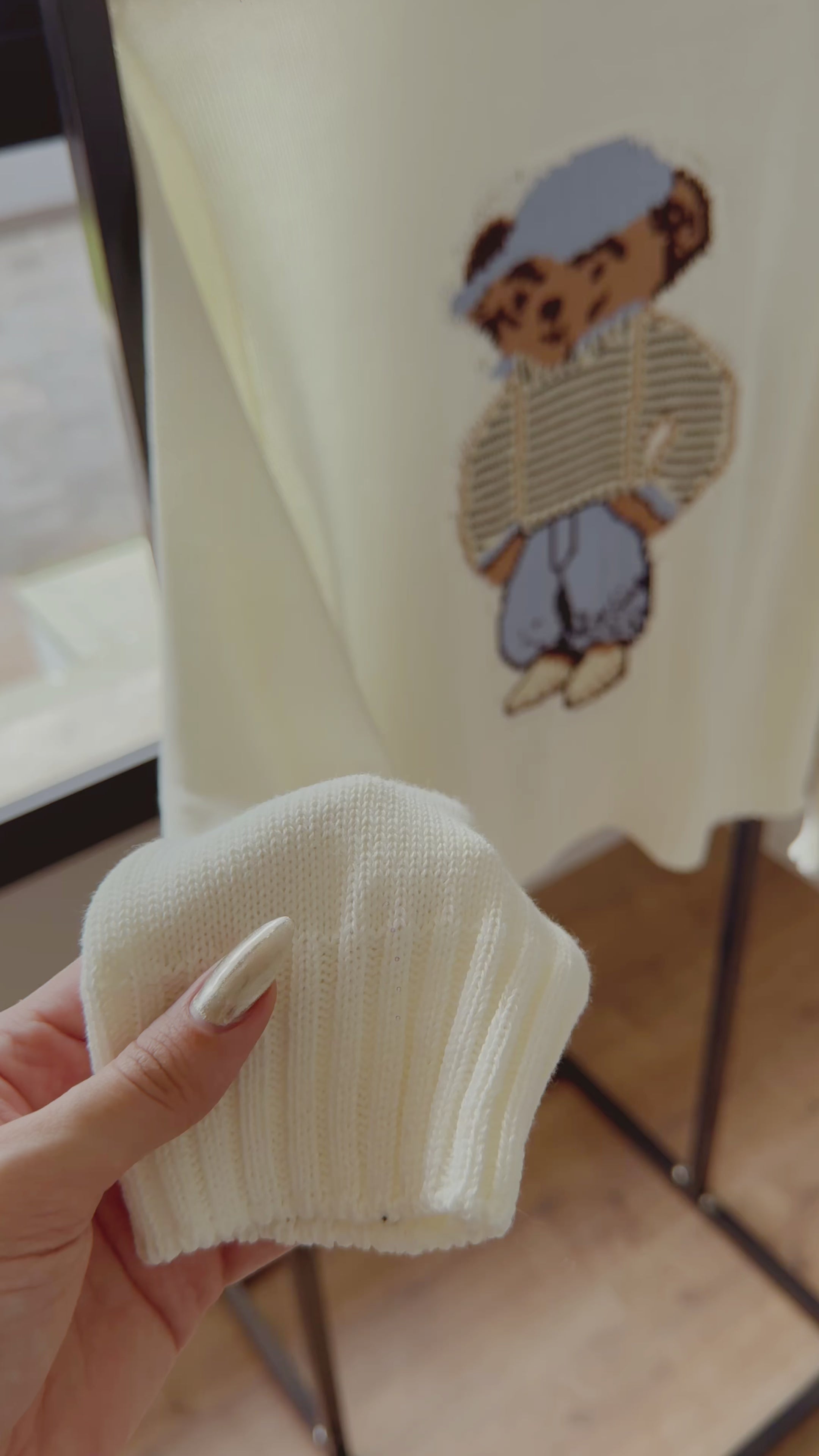 🧸 Tricô Teddy Preppy – Inspiração Ralph Lauren